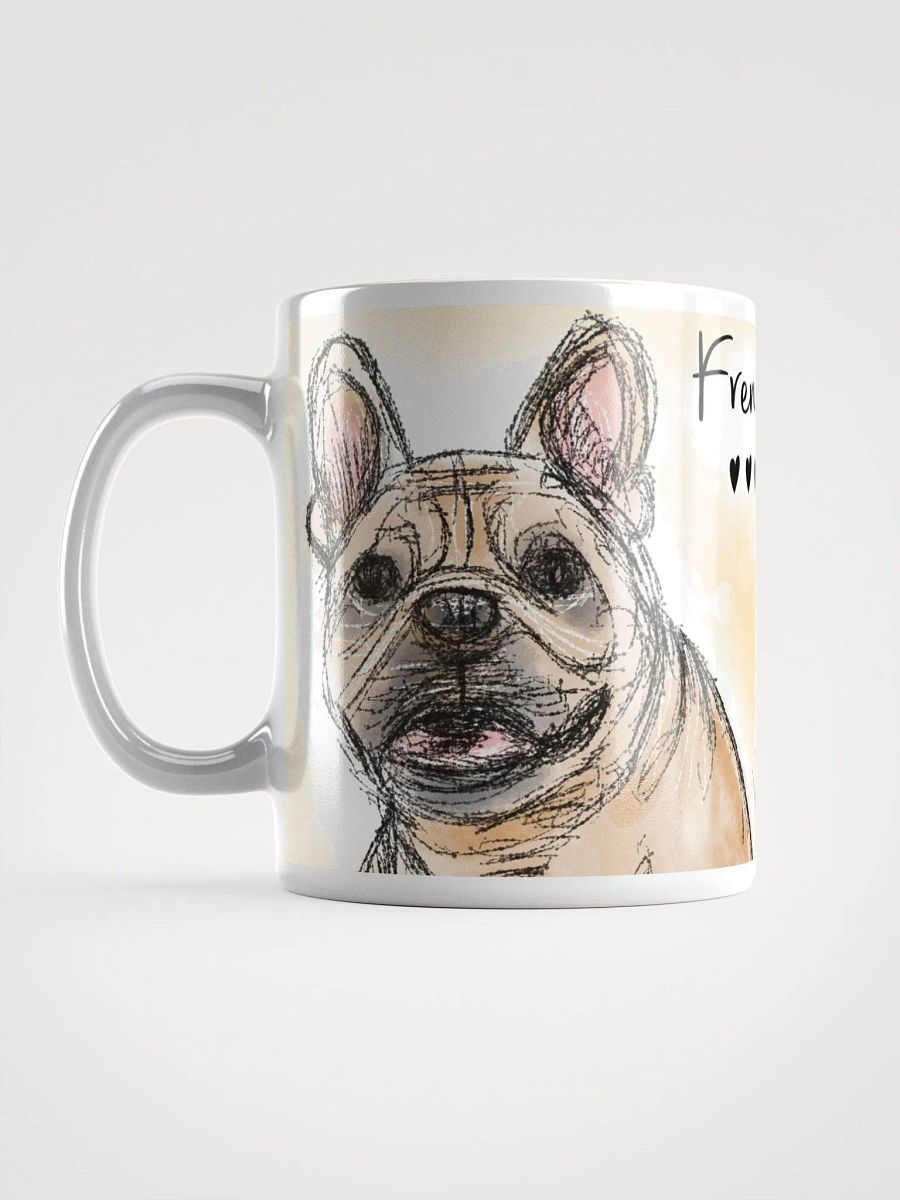 Hand Drawn Frenchie Love White Glossy Mug product image (17)