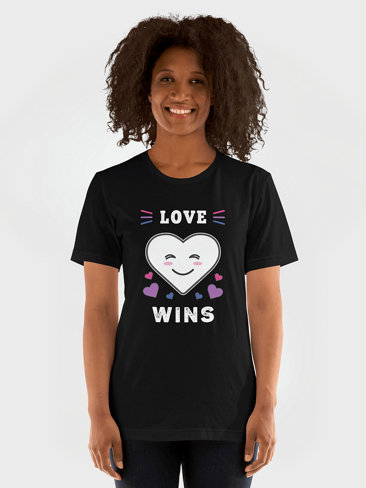 Heart Face Love Wins LGBTQ Bisexual Pride T-Shirt product image (1)