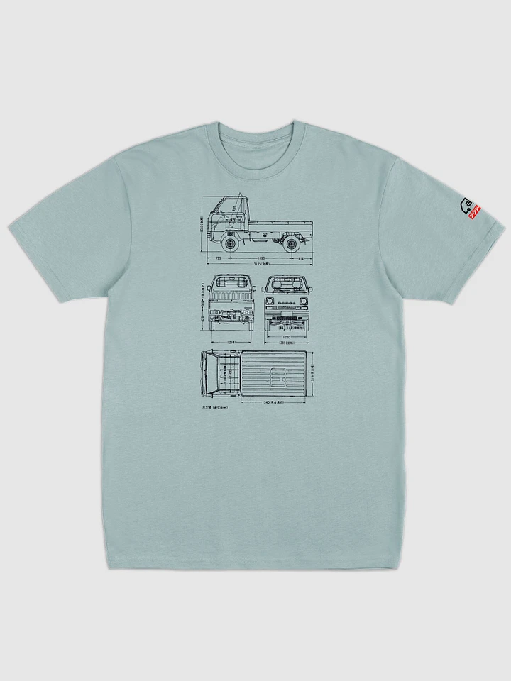 Honda Acty Truck Blueprint T-Shirt product image (1)