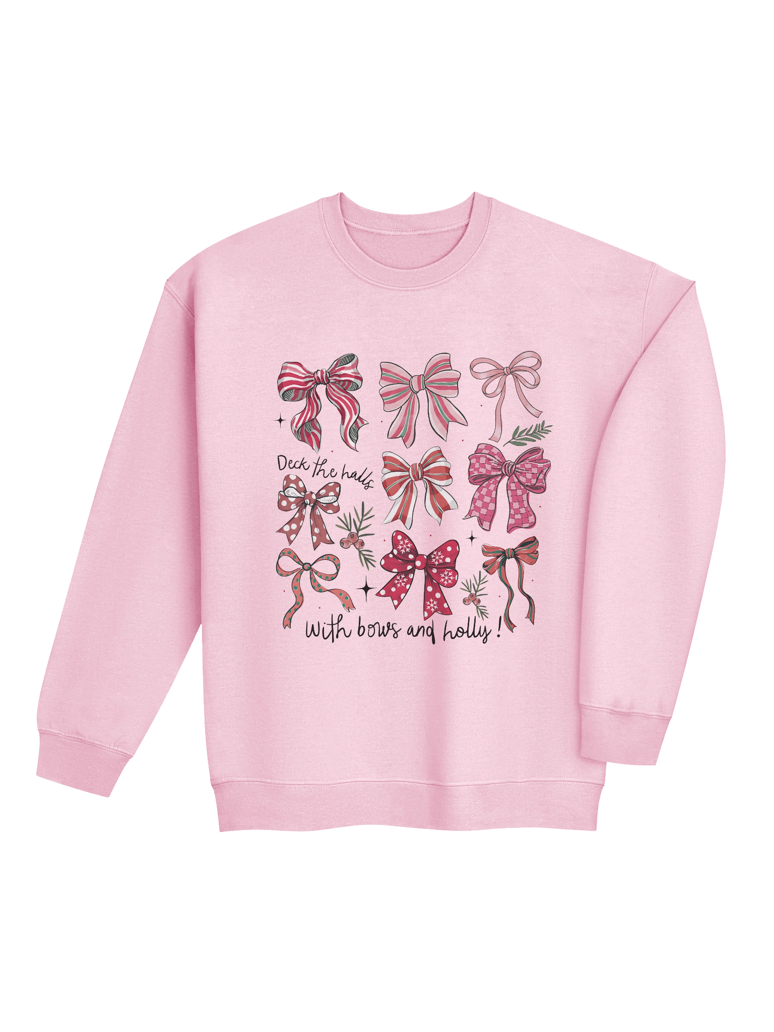 Festive Bow Collection Sweatshirt | Cute Holiday Aesthetic Crewneck product image (4)