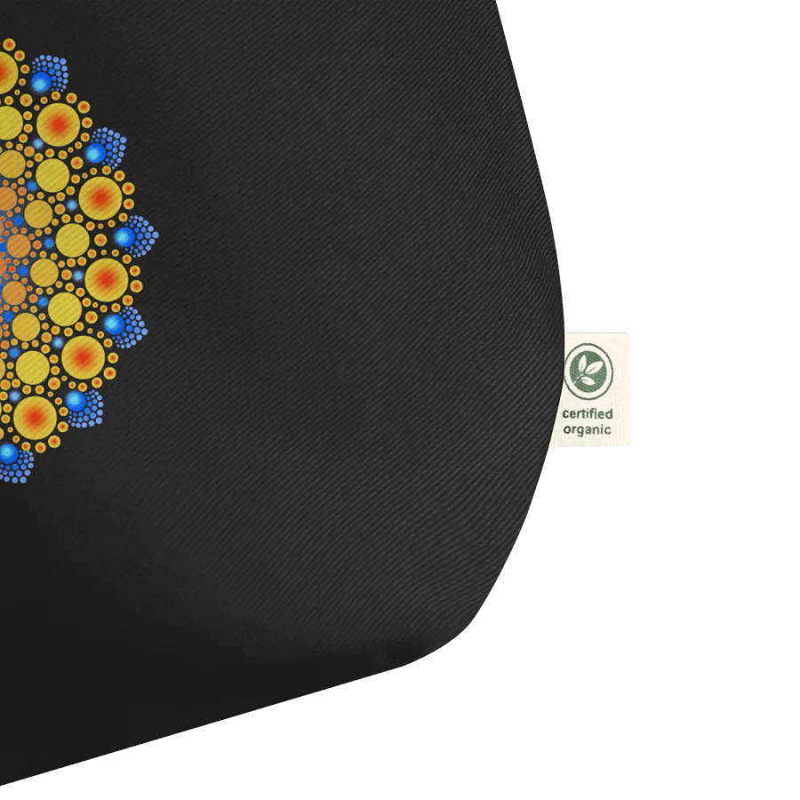 Orange Sunflower Mandala Organic Cotton Tote Bag product image (6)