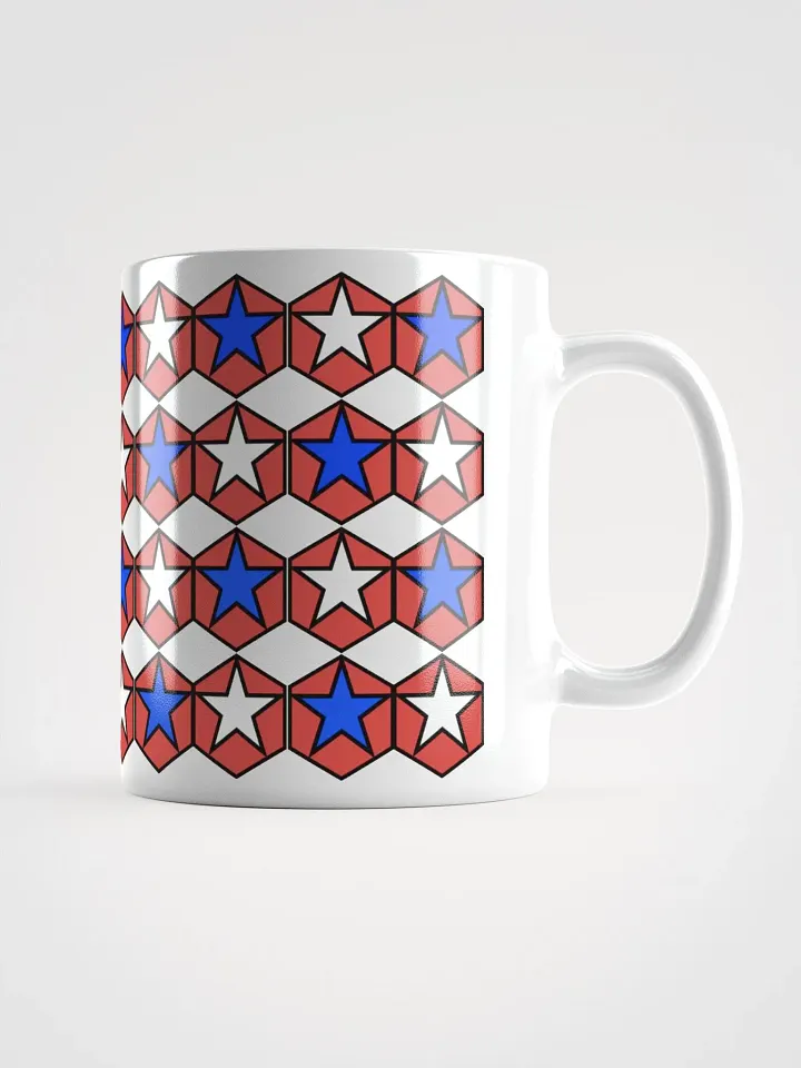 Stars Within Hexagons - Geometrical Design White Mug product image (8)