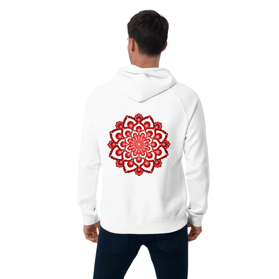 Red Dot Mandala Unisex Eco Hoodie product image (3)