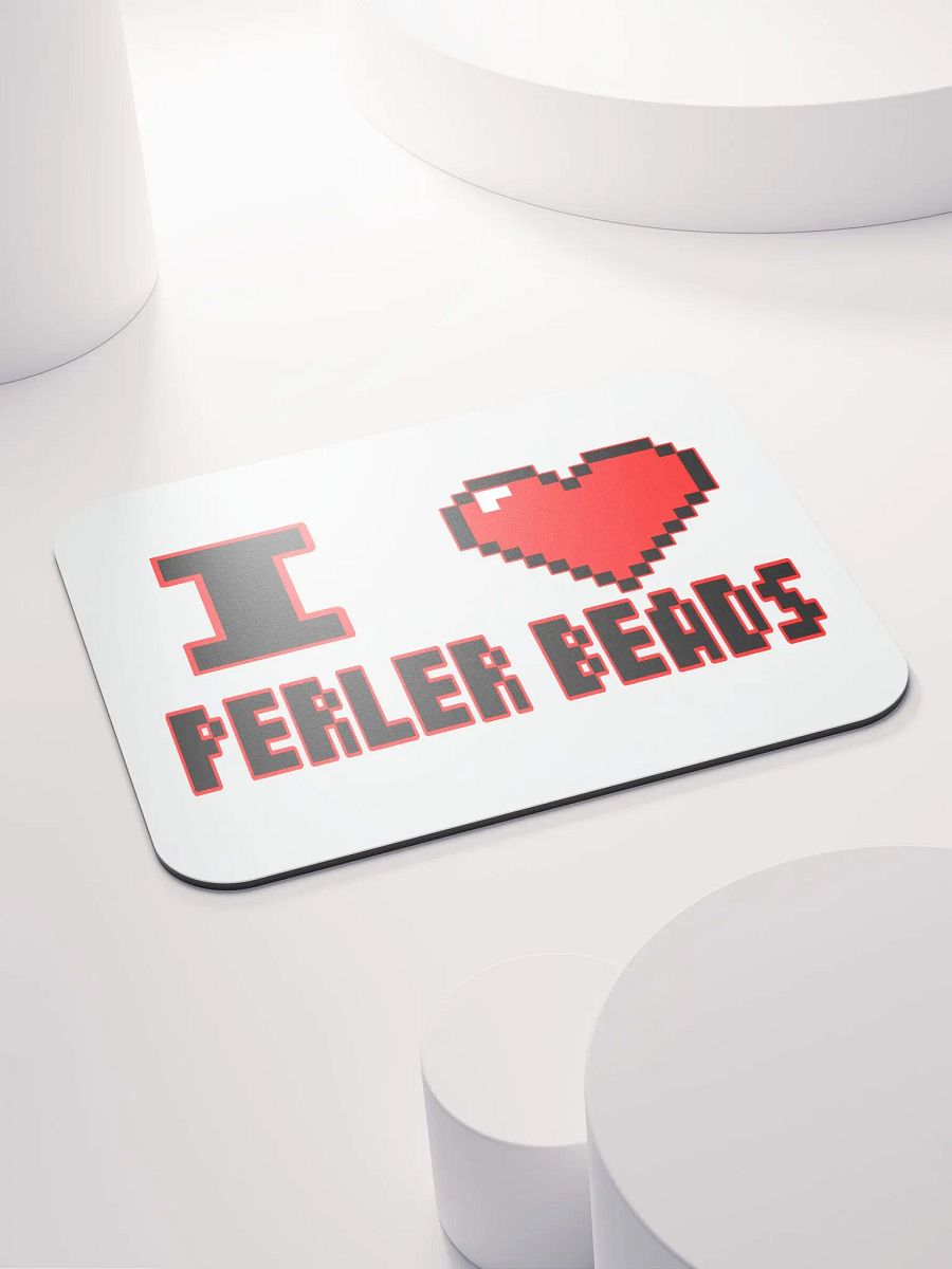 I Heart Perler Bead 2 Mouse Pad product image (4)