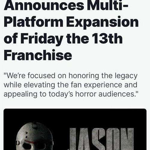 New Friday the 13th Universe coming in 2024?!? I am super excited as a super fan of Jason. So far there is only a website but...