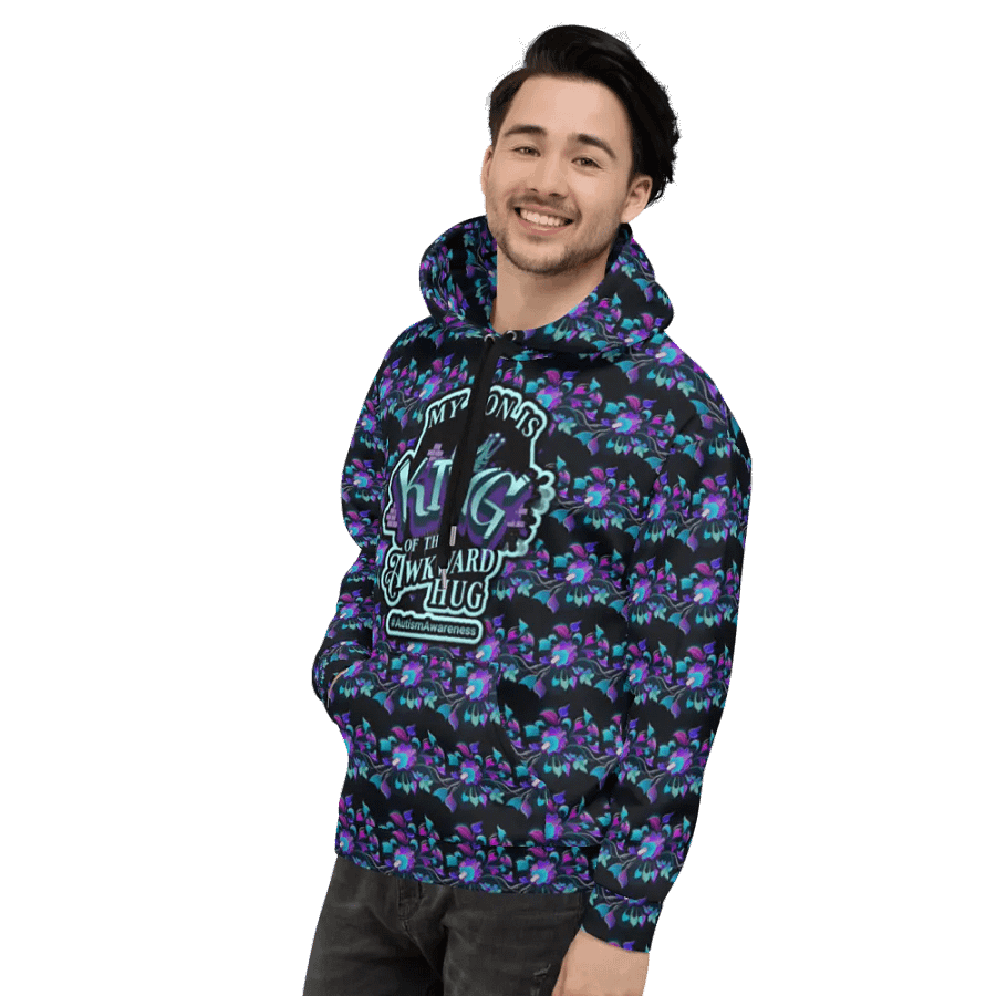King of the Awkward Hug #Autism Awareness All Over Print Hoodie product image (10)
