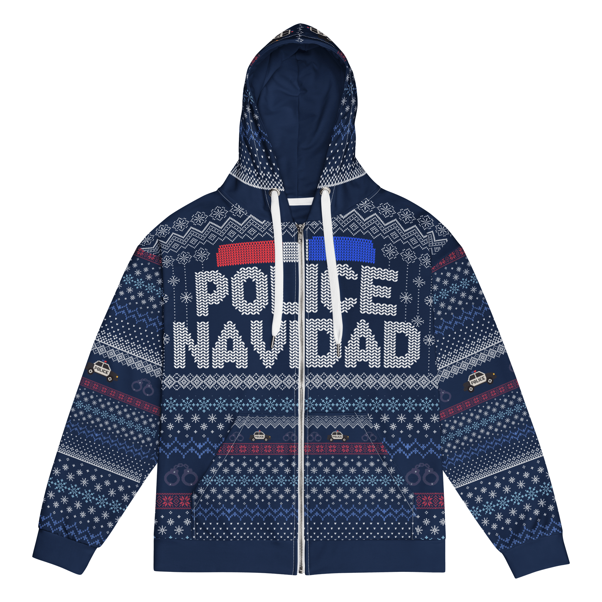 Police Navidad All-Over Zip Hoodie product image (3)