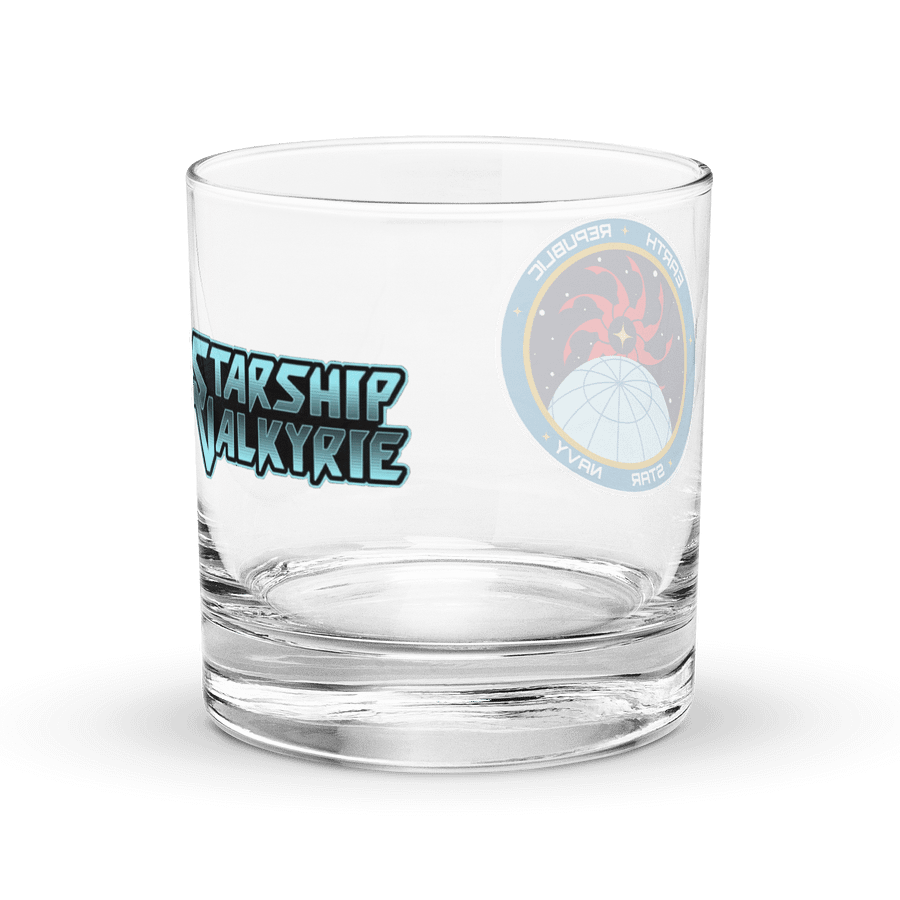 Starship Valkyrie Double Logo Captain's Rocks Glass product image (2)