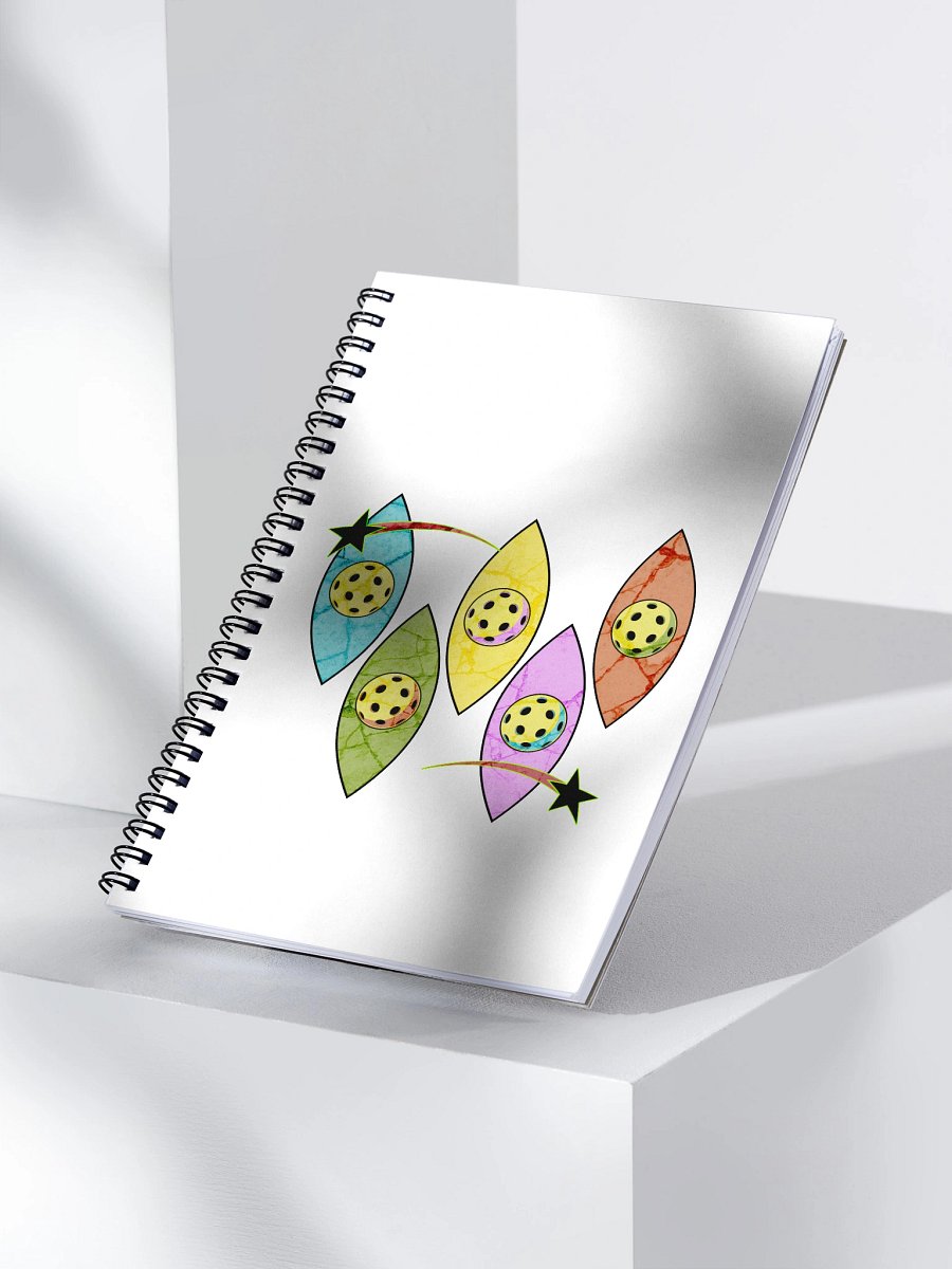 Mid Century Y2K Pickleball Whimsical Wonderland Spiral Notebook product image (3)