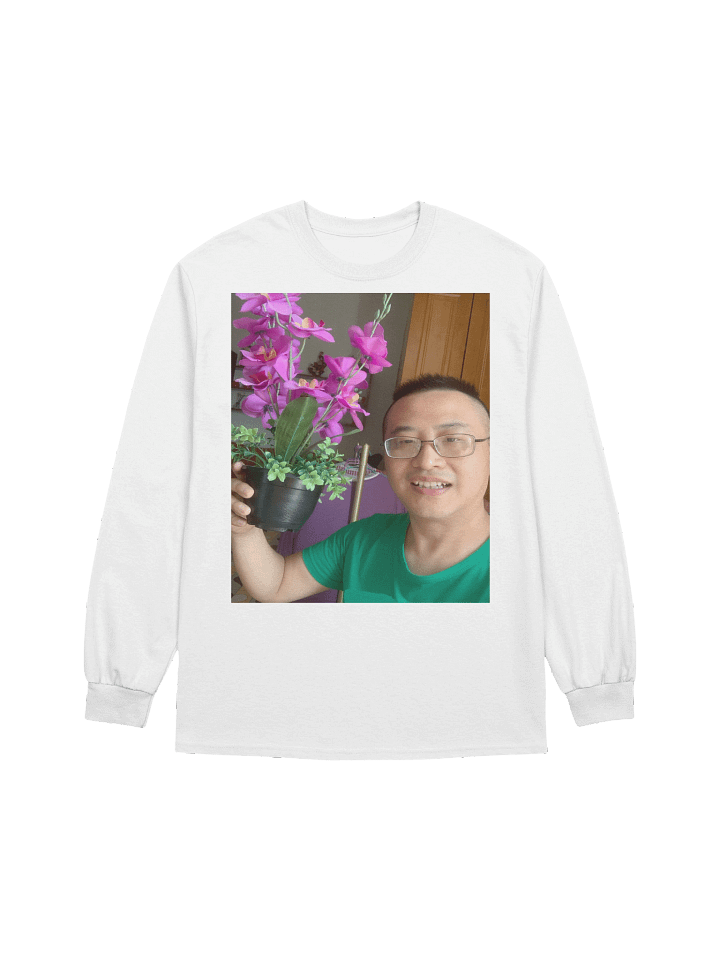 Gildan Ultra Cotton Long Sleeve T-Shirt: nice flower product image (6)