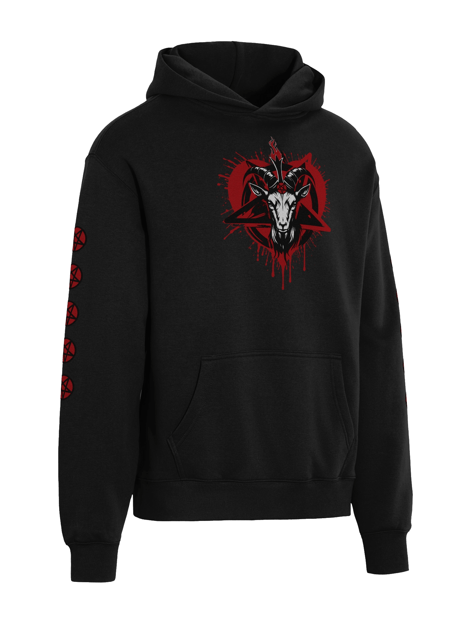 Baphomet Defiant Illumination Unisex Premium Hoodie product image (4)