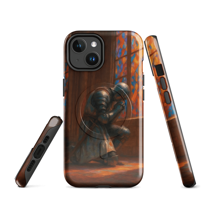 The Devout Knight Phone Case: A Moment of Prayer product image (1)