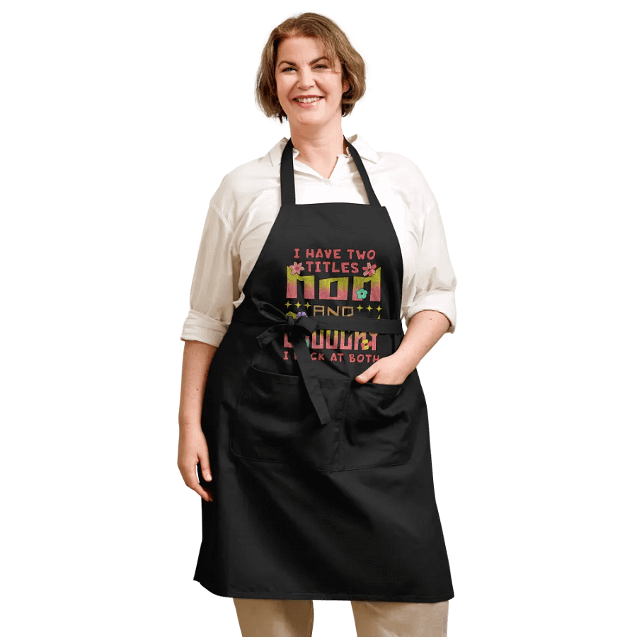 I Have Two Titles Mom and Grouchy Superhero Apron product image (6)
