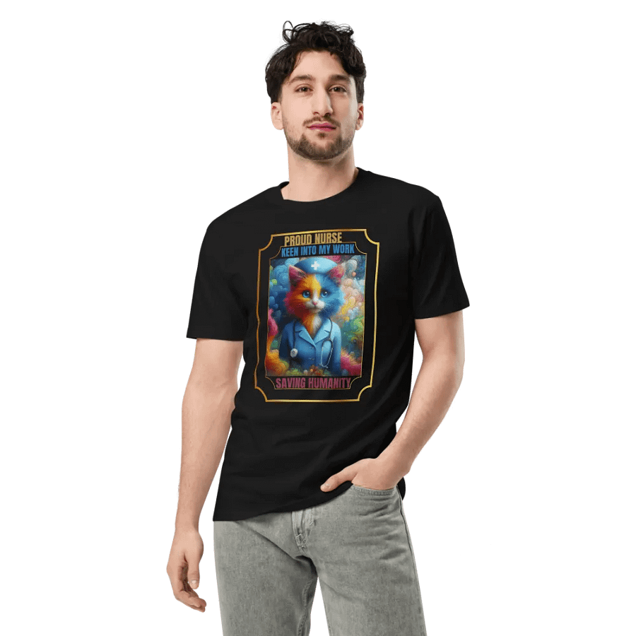 Whimsical Nurse Cat Unisex T-Shirt product image (5)