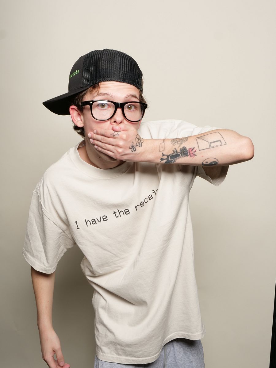 I have the receipts. white/black, oversized tee product image (1)