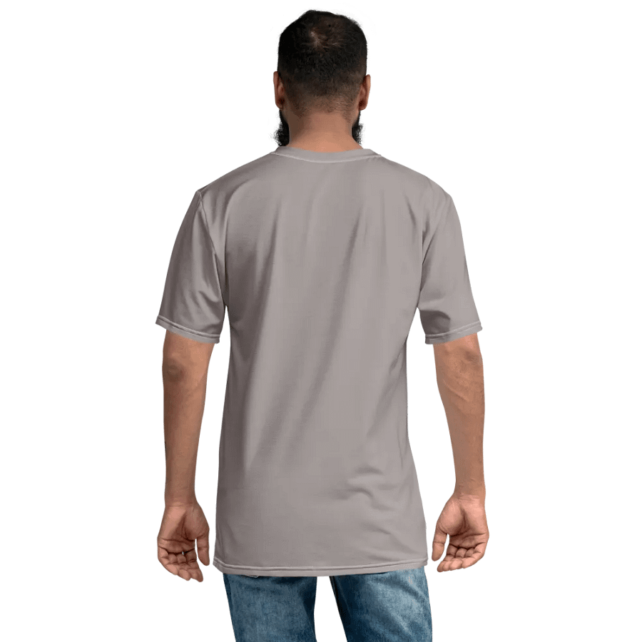 Plain Grey Soft Summer Men's Crewneck Polyester Heavyweight Premium T-Shirt by Treasure Pie product image (8)