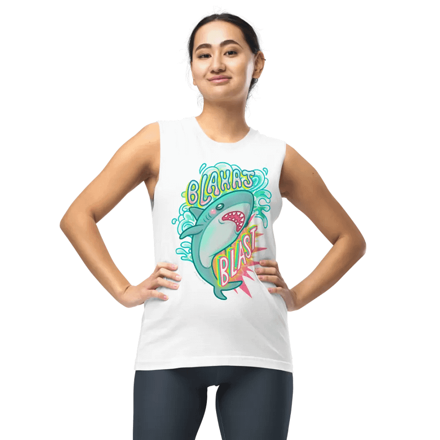 Blahaj Blast Muscle Tank product image (9)