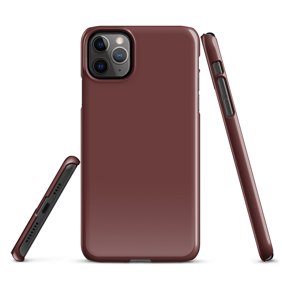 Auburn Red Brown Solid Color iPhone® Glossy Snap Case product image (3)