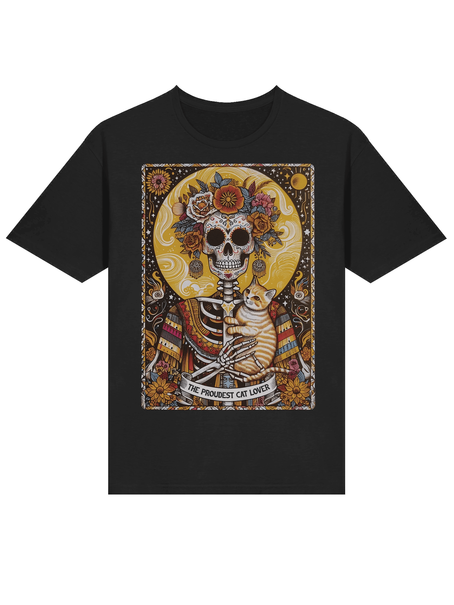 Floral Skeleton With Cat - T-Shirt product image (10)