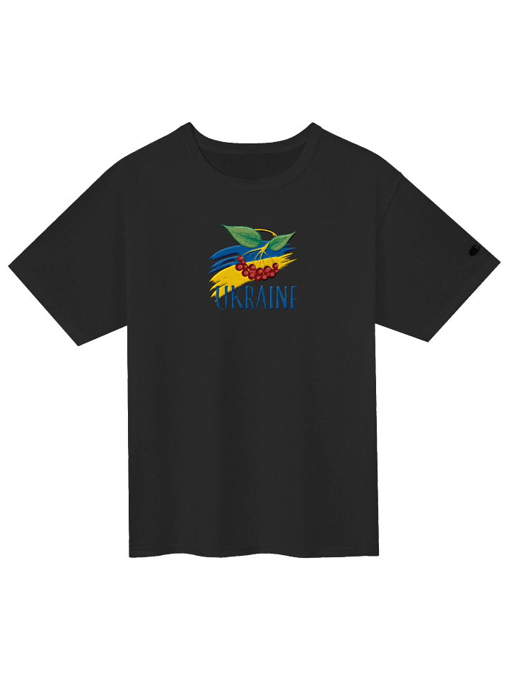 Ukraine Kalyna Red Berries Ukrainian Folk Symbol Heritage | Champion Relaxed-Fit T-Shirt | Embroidered product image (1)