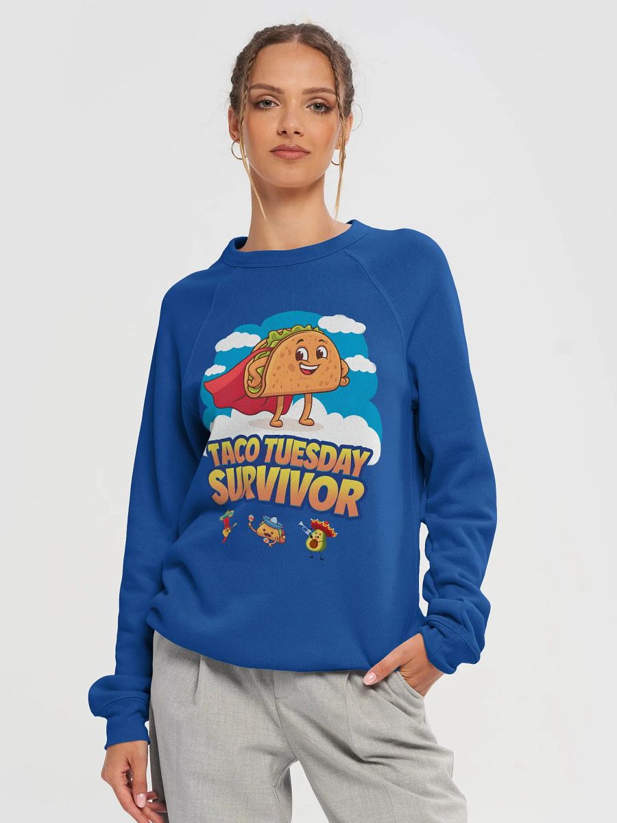 Taco Tuesday Superhero Raglan Sweatshirt Bella+Canvas (Unisex) product image (24)