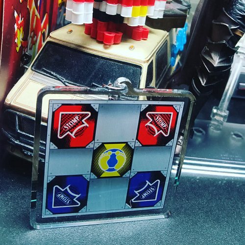 This keychain made by @mosaicpawprint is so sick! I've always preferred pump it up instead of DDR, so I'm glad to add this to...