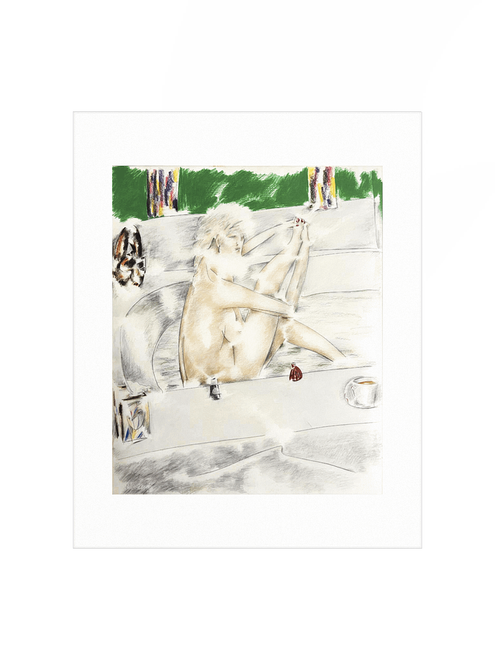 Woman Painting Her Toenails (circa 1984) print product image (2)