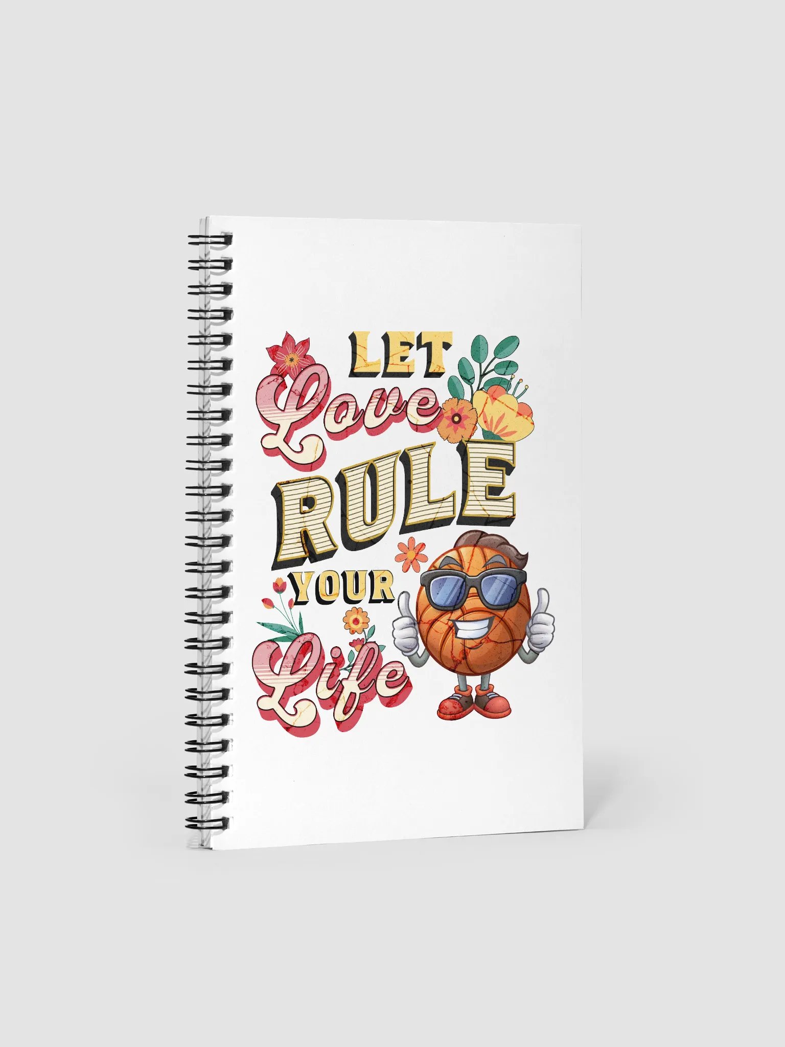 Let Love Rule Your Life Basketball Spiral Notebook product image (2)