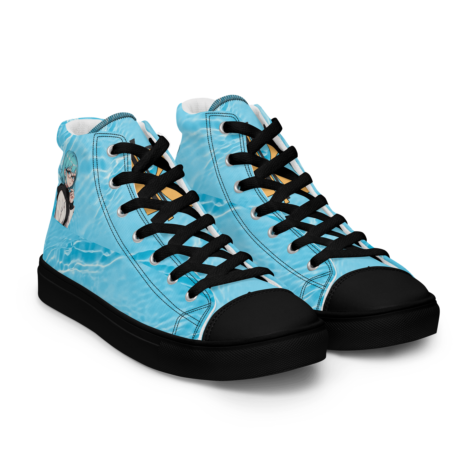 (Aqua WAIFU) K Women's High Top Canvas Shoes product image (8)