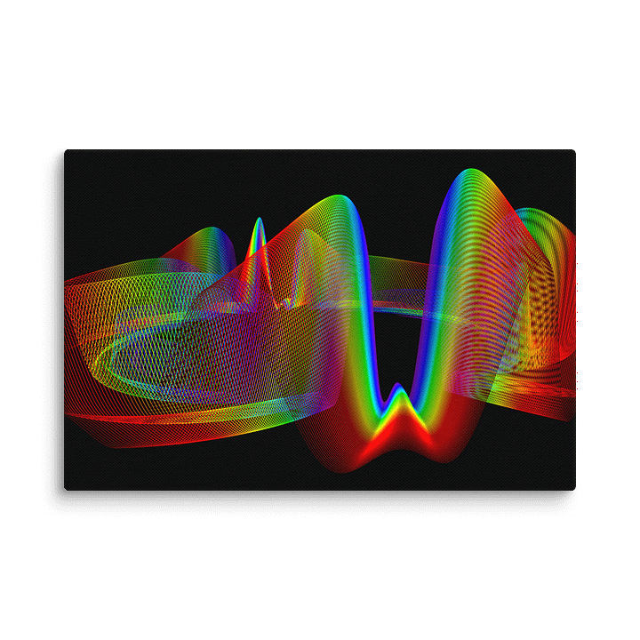 Sparse Spectral Spaceport Epsilon - Diffraction Curves Physics Art Canvas Print product image (1)