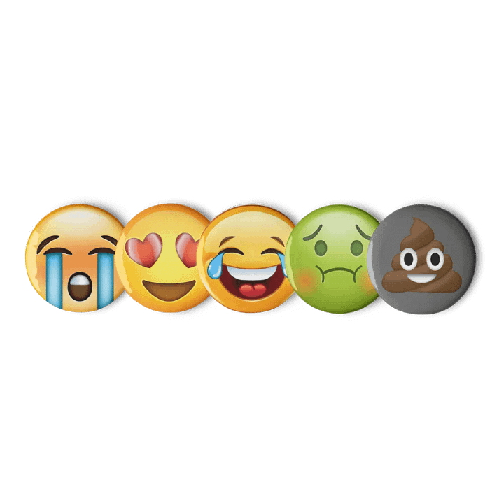 Emoji Pin Button Set (5-Piece) product image (1)
