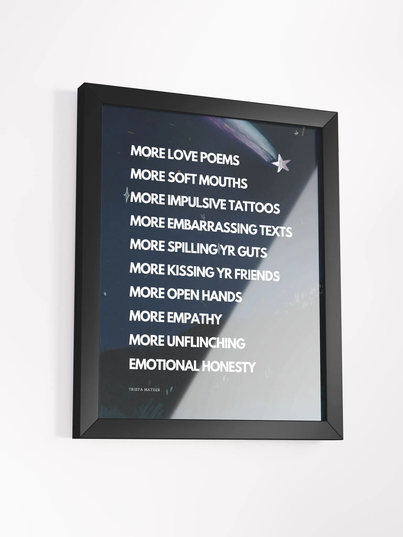 More Love Poems Framed Art Print (Night) product image (3)