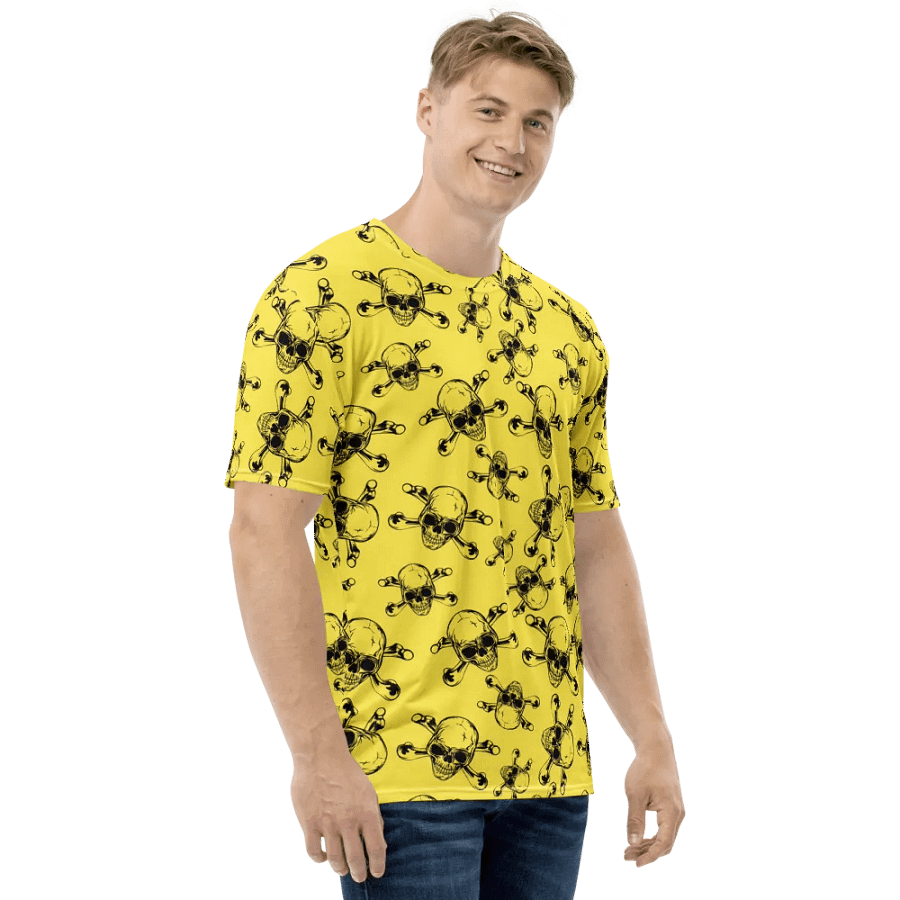 Skull & Bones - Yellow - All-Over Print Crew Neck T-Shirt product image (7)