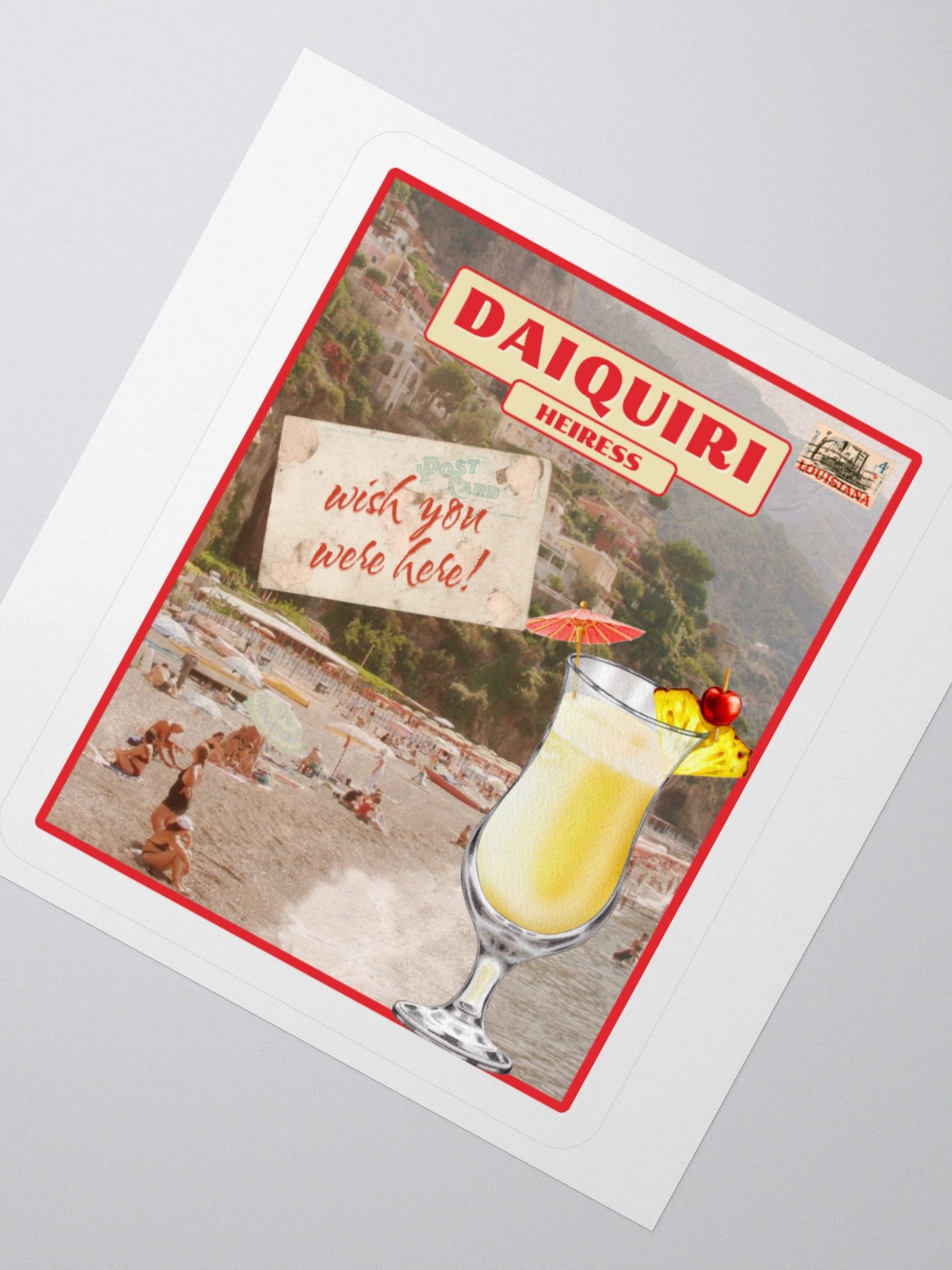WISH YOU WERE HERE! DAIQUIRI STICKER product image (5)