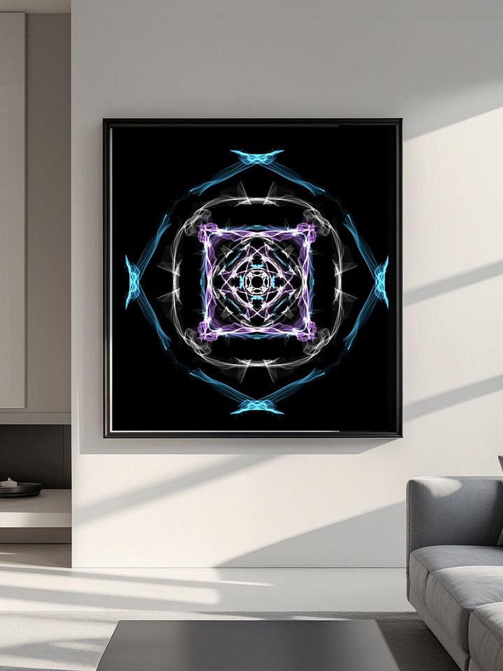 Aether Mandala Framed Art Print | Abstract Energy Wall Art product image (1)