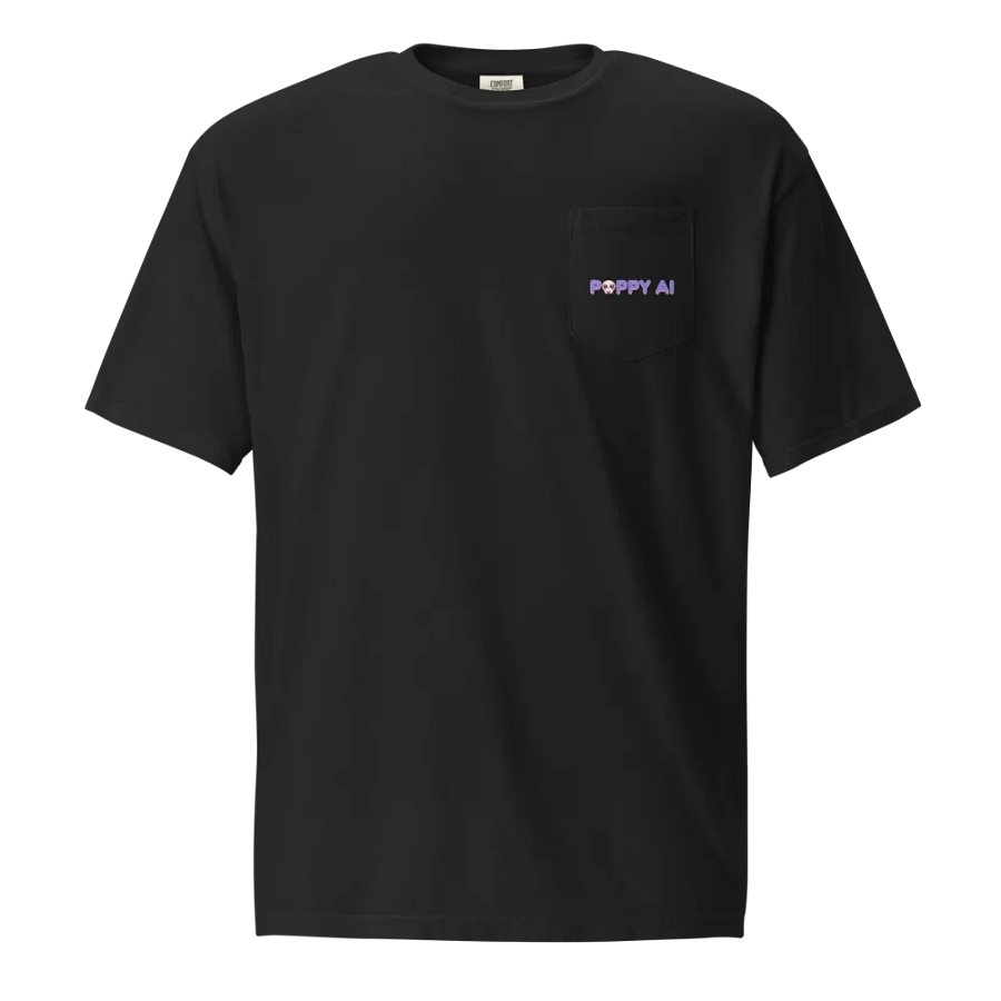 Poppy AI Pocket Tee - Black product image (2)