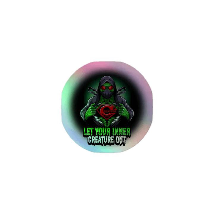 Let Your Inner Creature Out Holographic Sticker product image (1)