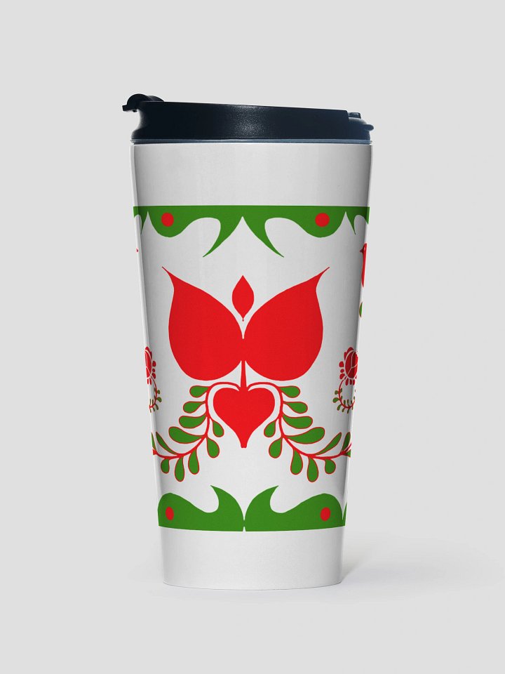 Folk-Inspired Hungarian Symmetry Stainless Steel Travel Mug product image (1)