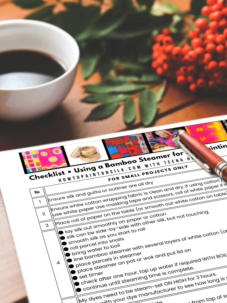 Checklist • Using a Bamboo Steamer for Silk Painting product image (1)