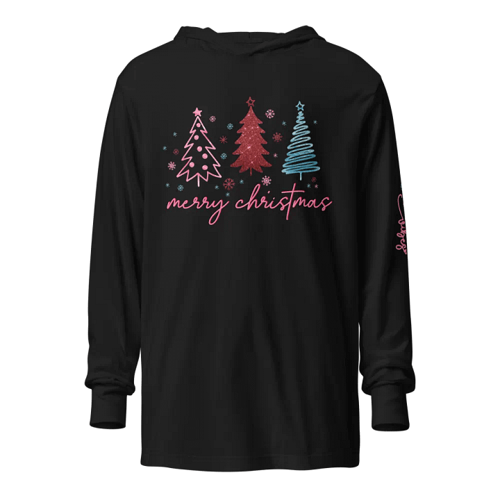 Glittery Christmas Trees Hooded Tee product image (1)