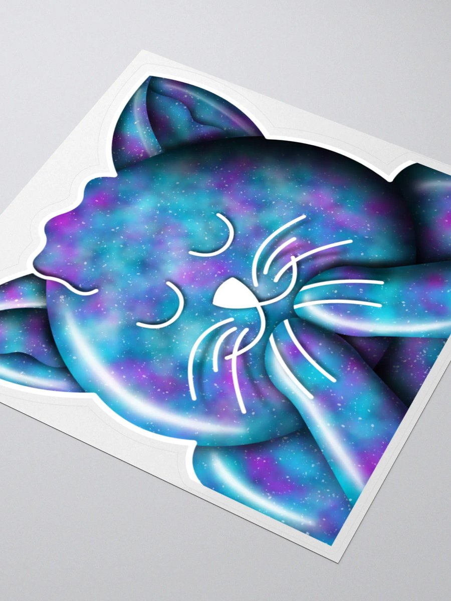 Blue Galaxy Kitty Sticker product image (7)