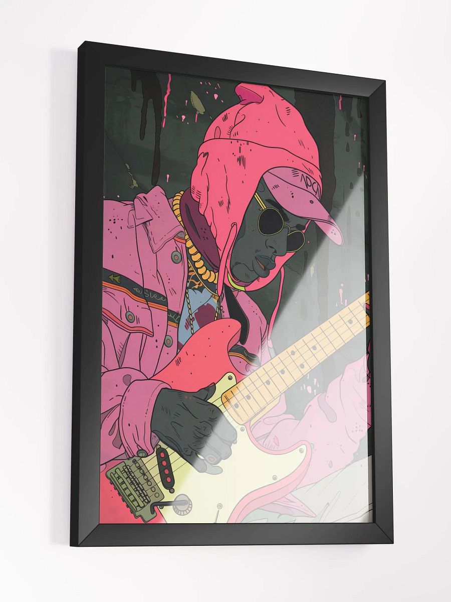 Jamming Vibes: Pop Art Guitarist Framed Poster product image (3)