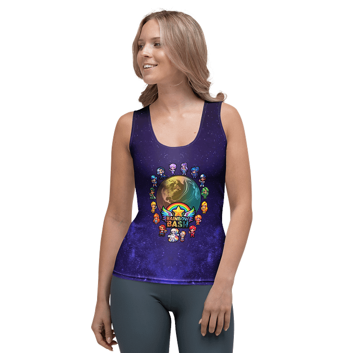 Rainbow Bash Fitted Tank product image (1)