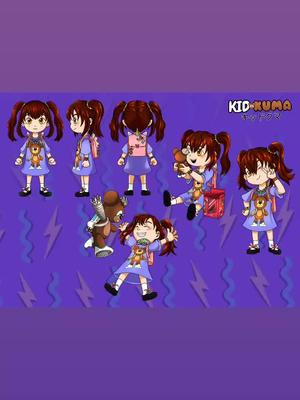 Meet Akira from the Kid Kuma Series, isn't she's adorable!?🐻💜#KidKuma #comics #kids 