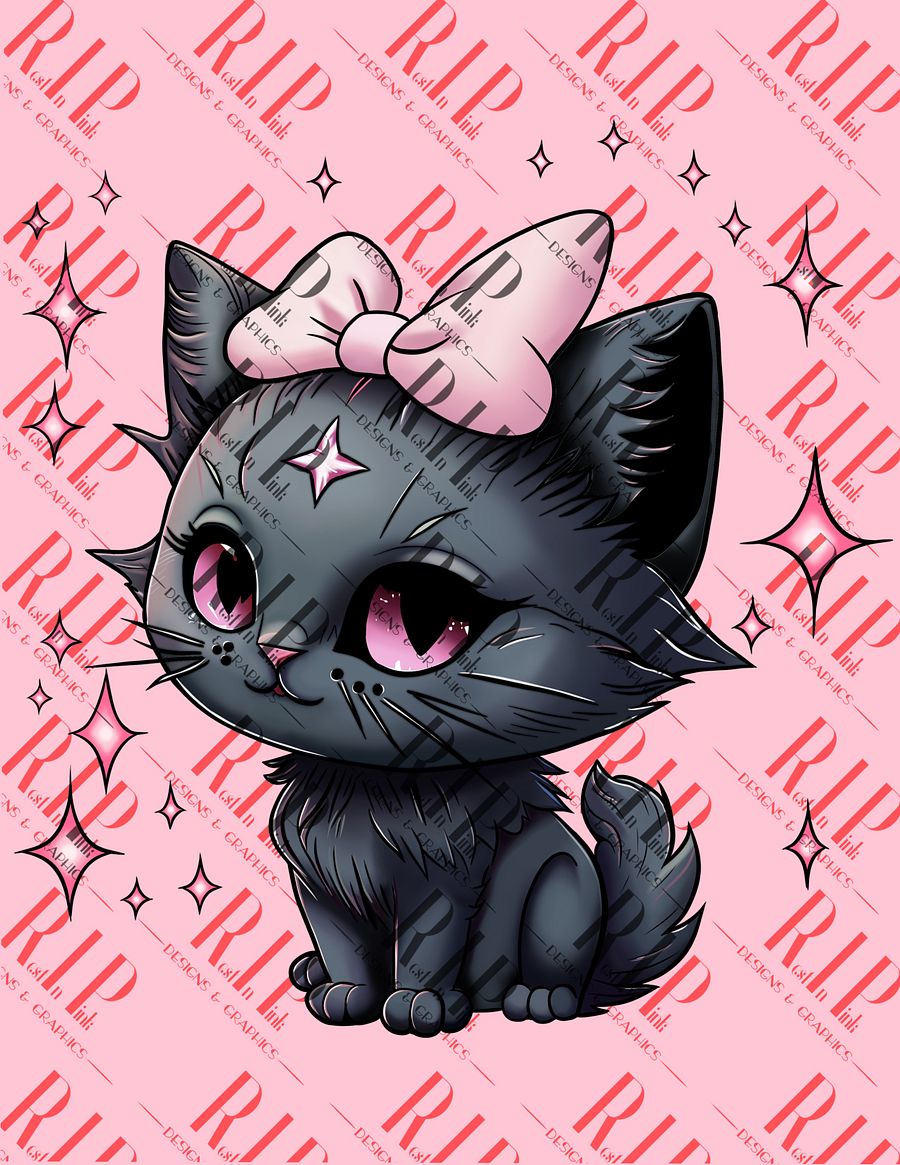 Tiny Terror Digital Download PNG - Full Color & Outline version product image (1)