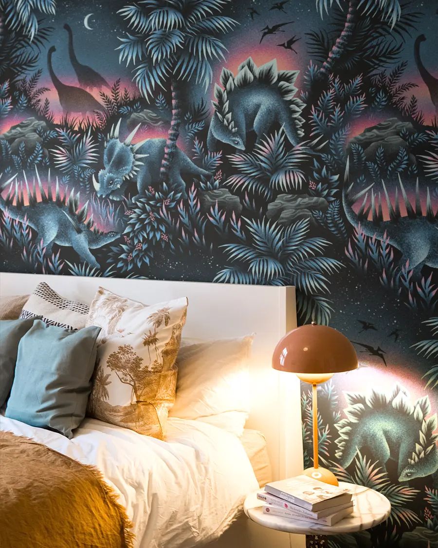 Wallpaper Mockup - Bedside with Retro Lamp product image (6)