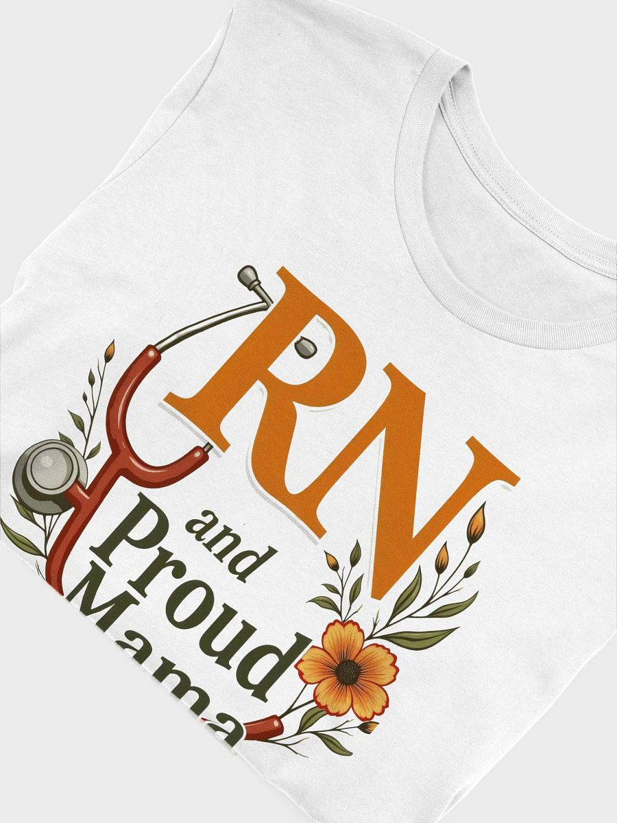 Proud RN and mama, Floral Stethoscope T-shirt product image (45)