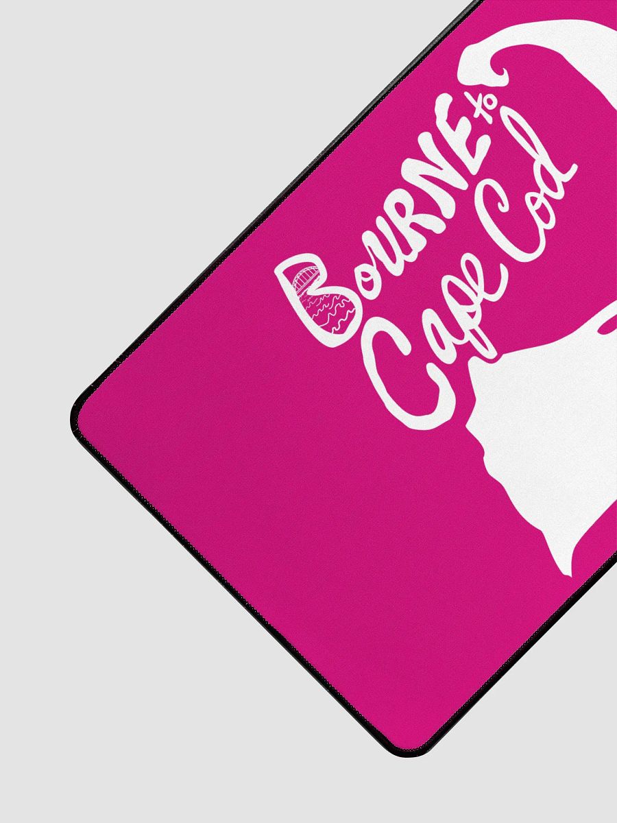 Allcolor SP70018 | BOURNE to Cape Cod™ Desk Mat | Coastal Comfort for Your Workspace | White Logo on Vibrant Pink product image (3)