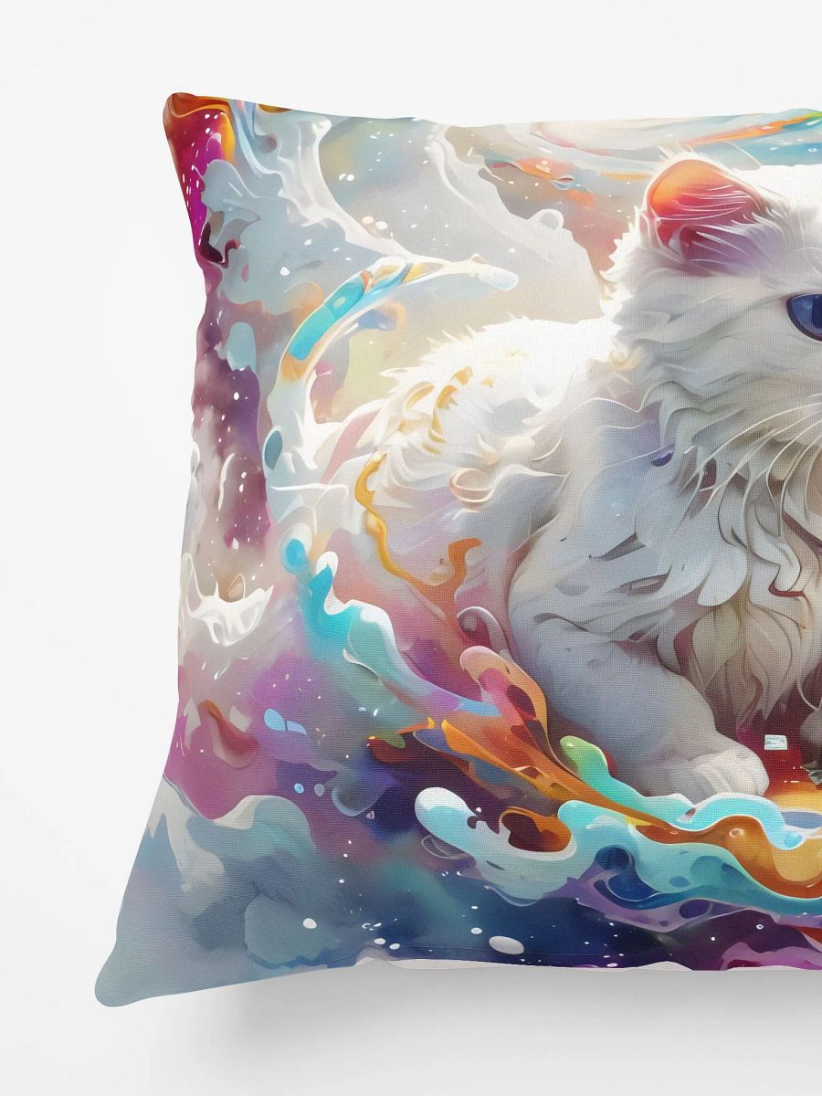 Vibrant Colors and Feline Fantasy Pillow product image (3)