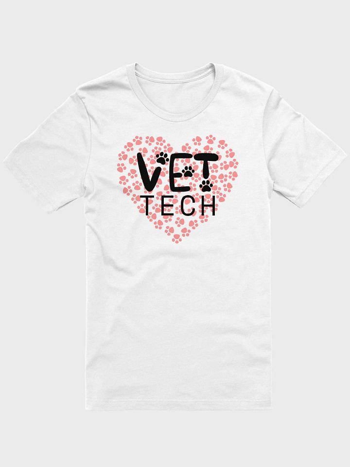 VET TECH Pawprint Heart T-Shirt product image (2)